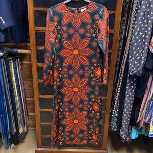 Zara Multicolor Floral Long Sleeve Dress